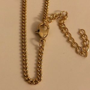 Gold plated brass necklace 18 inch and 1.5mm wide